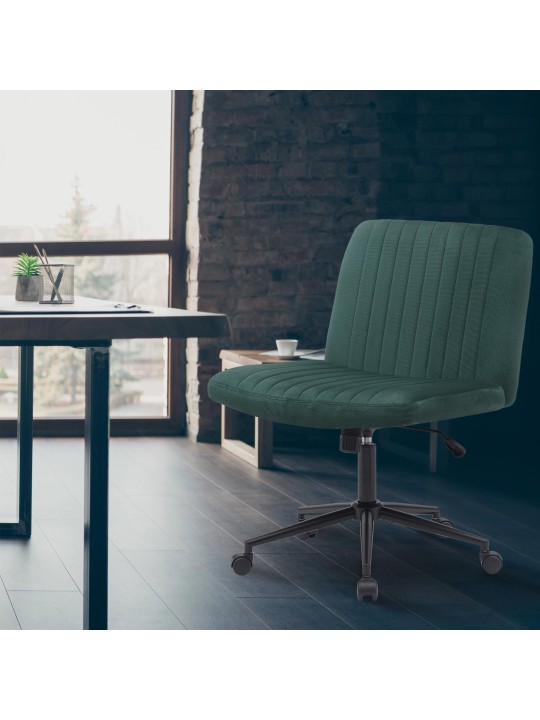 Cadeira de escritório de veludo Kingman, verde