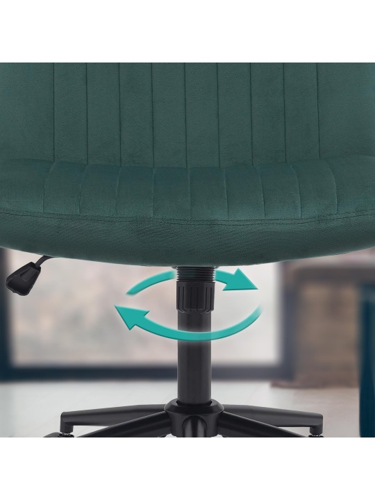 Cadeira de escritório de veludo Kingman, verde