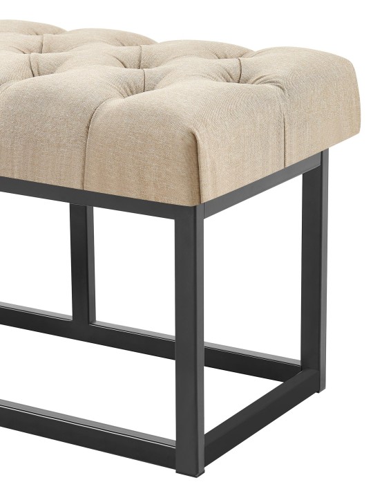 Banco Amun em tecido B100, taupe