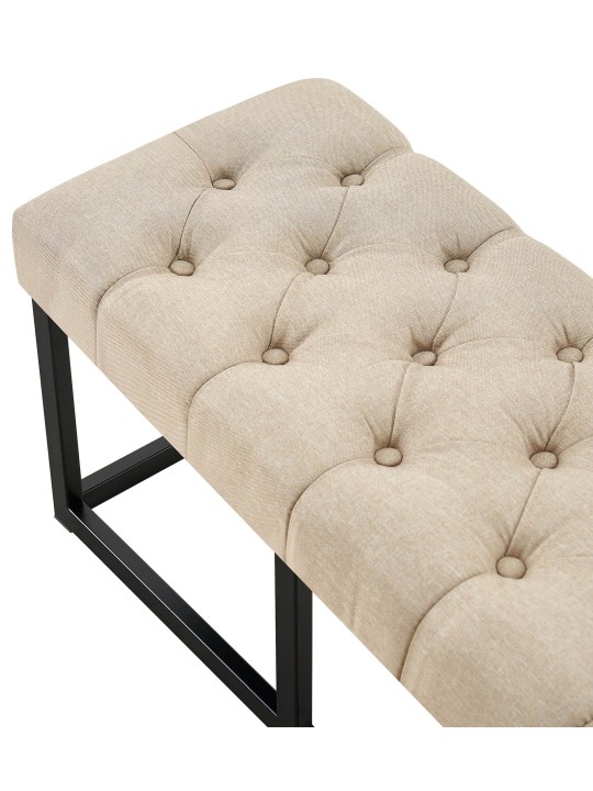 Banco Amun em tecido B100, taupe