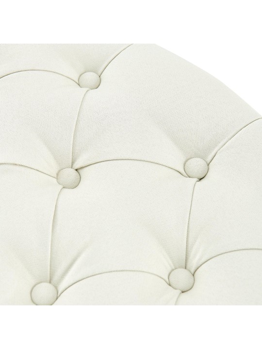 Banco Amun em tecido B100, creme