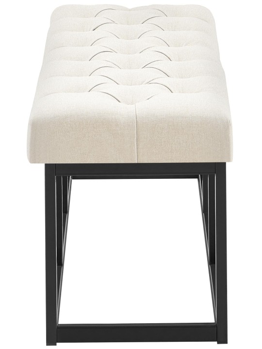 Banco Amun em tecido B100, creme