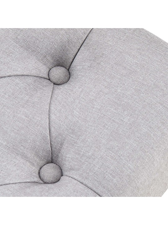 Banco Amun em tecido B120, cinza