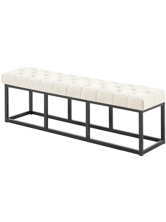 Banco Amun em tecido B150, creme