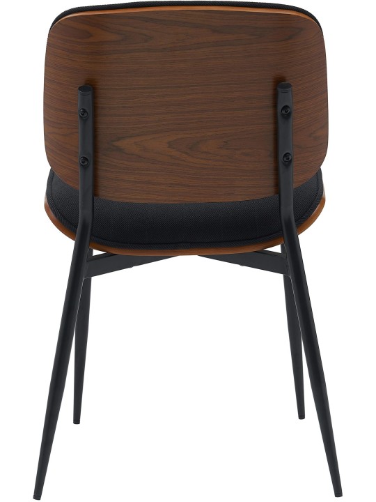 Cadeira para visitantes em tecido Tiffin, nogueira/preto Cadeira para visitantes em tecido Tiffin, nogueira/preto