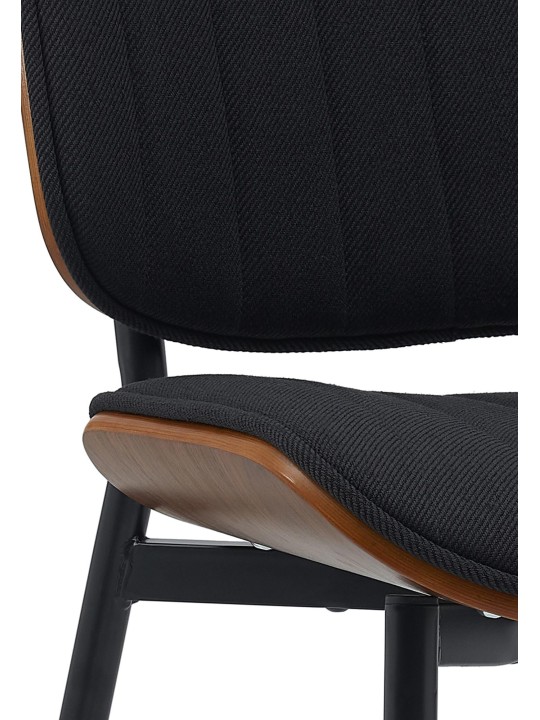 Cadeira para visitantes em tecido Tiffin, nogueira/preto Cadeira para visitantes em tecido Tiffin, nogueira/preto