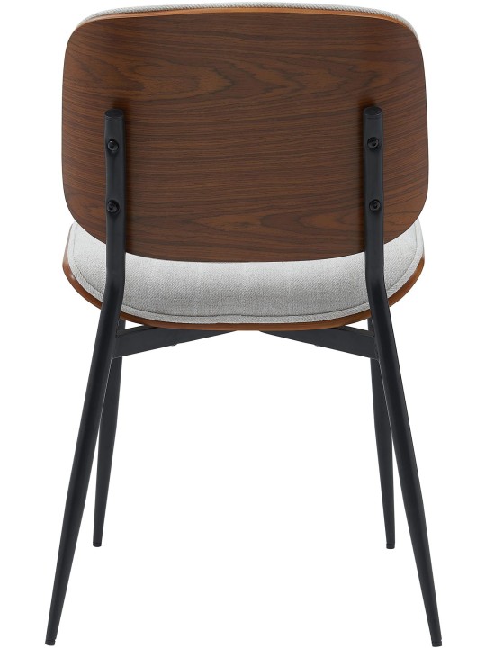 Cadeira para visitantes em tecido Tiffin, nogueira/creme