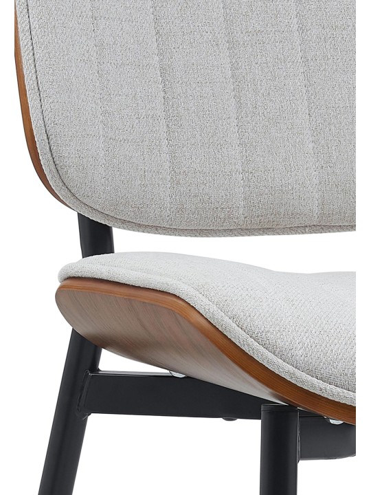 Cadeira para visitantes em tecido Tiffin, nogueira/creme