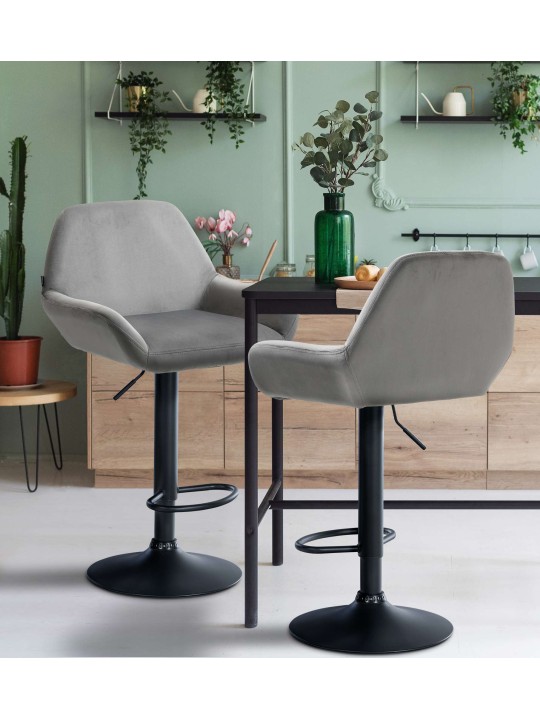 Banqueta alta veludo braga, cinza Banqueta alta veludo braga, cinza