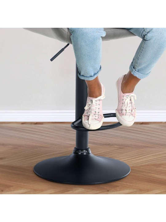 Banqueta alta veludo braga, cinza Banqueta alta veludo braga, cinza