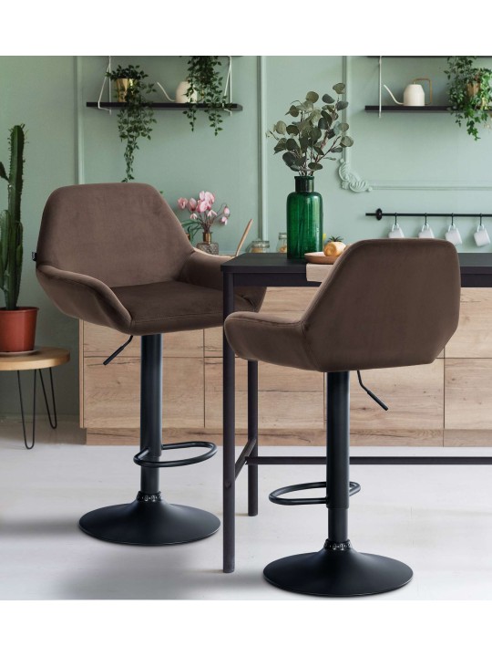 Banqueta alta veludo braga, castanho Banqueta alta veludo braga, castanho