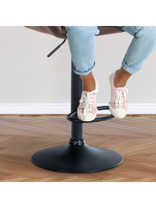 Banqueta alta veludo braga, castanho Banqueta alta veludo braga, castanho