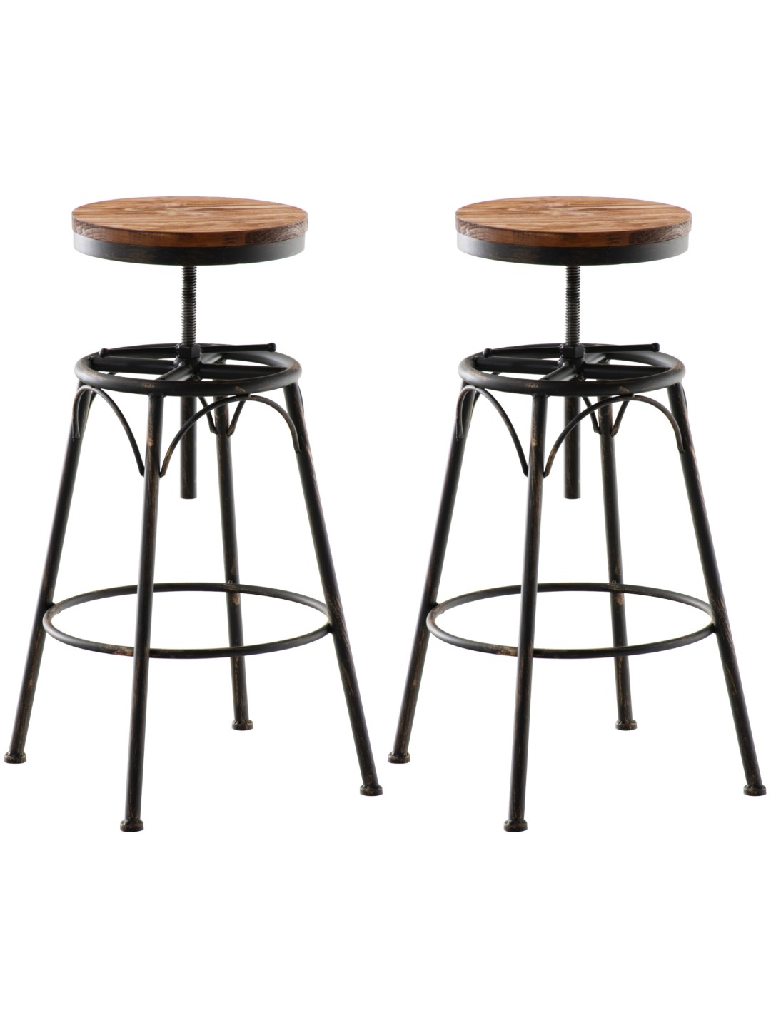 Conjunto de 2 bancos altos Beam, bronze