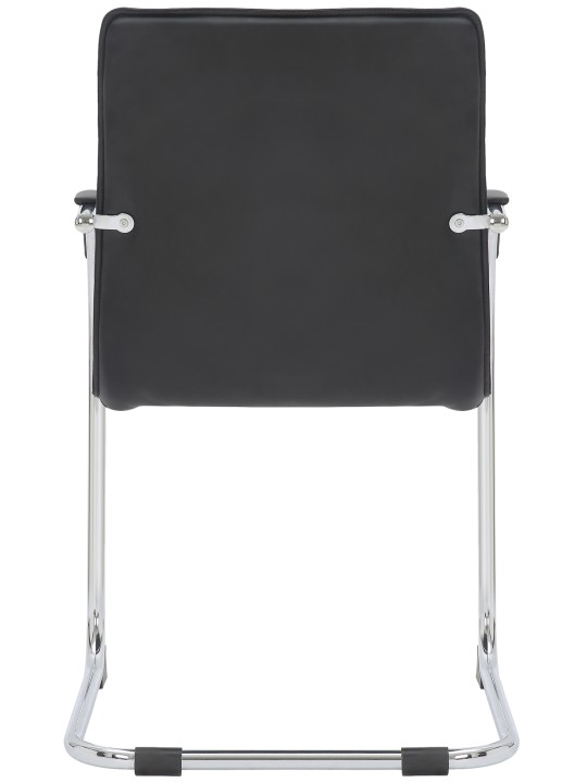 Cadeira para visitantes de couro artificial Tira, preto Cadeira para visitantes de couro artificial Tira, preto