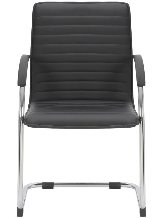 Cadeira para visitantes de couro artificial Tira, preto Cadeira para visitantes de couro artificial Tira, preto