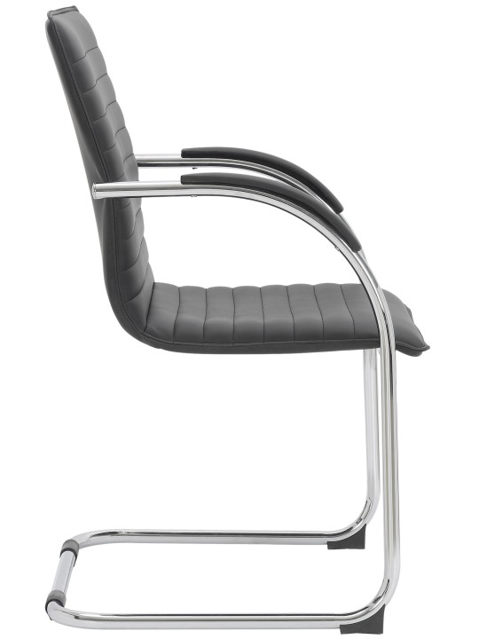 Cadeira para visitantes de couro artificial Tira, preto Cadeira para visitantes de couro artificial Tira, preto