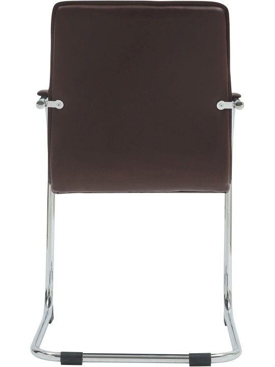 Cadeira para visitantes de couro artificial Tira, castanho Cadeira para visitantes de couro artificial Tira, castanho