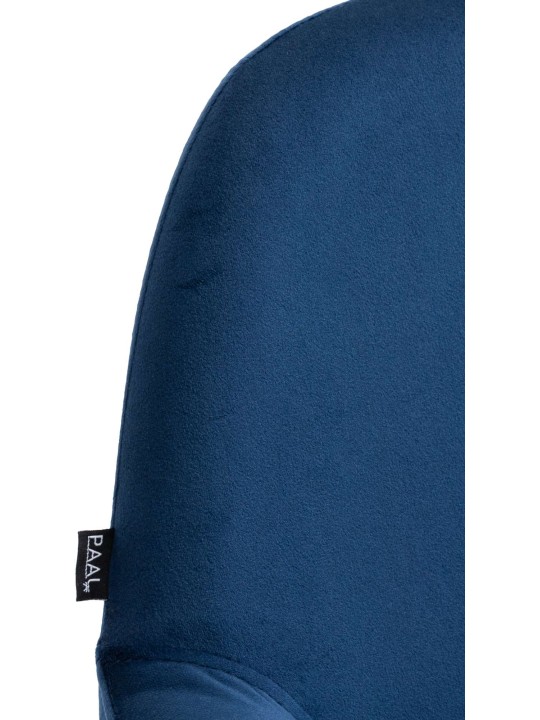 Conjunto de 2 bancos altos Braga veludo cromado, azul