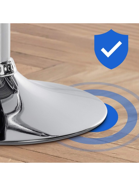 Conjunto de 2 bancos altos Braga veludo cromado, castanho