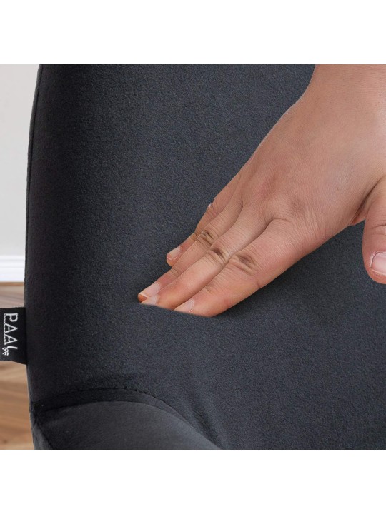 Conjunto de 2 bancos altos Braga veludo cromado, preto