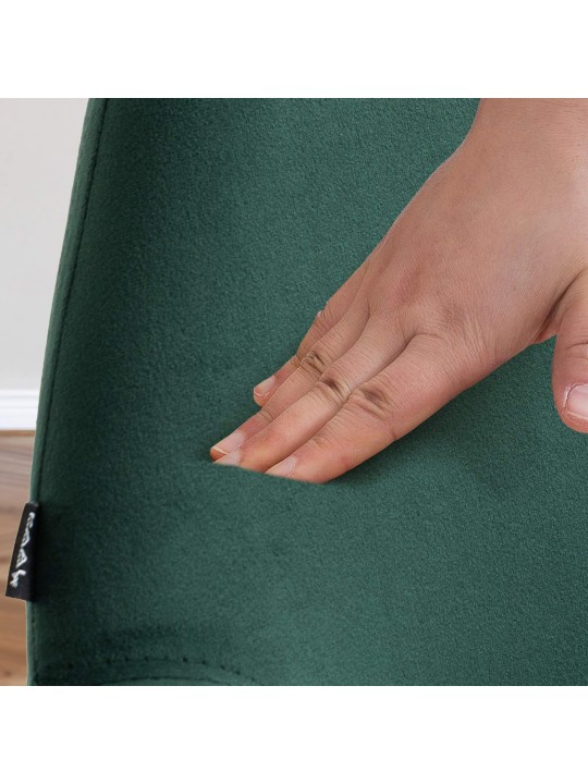 Conjunto de 2 bancos altos em veludo Braga, verde escuro Conjunto de 2 bancos altos em veludo Braga, verde escuro