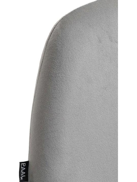 Conjunto de 2 bancos altos veludo braga, cinza