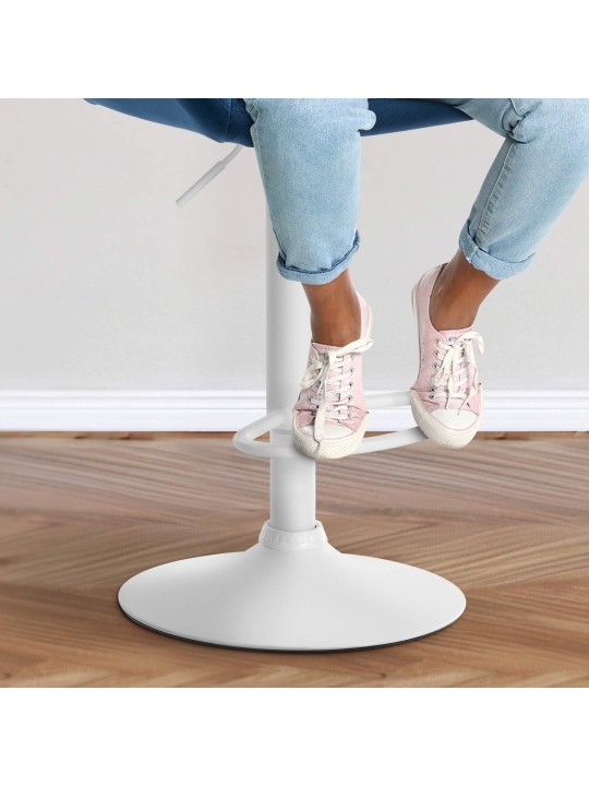 Conjunto de 2 bancos altos veludo braga, azul