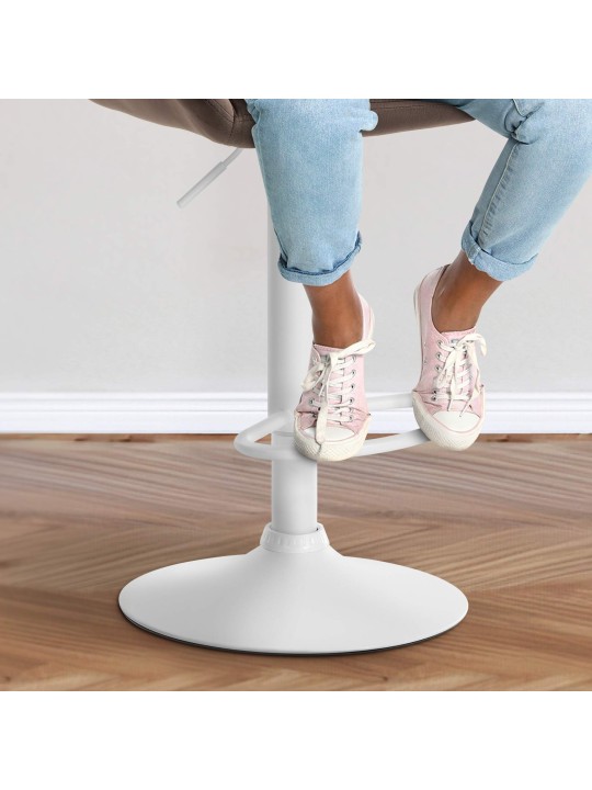 Conjunto de 2 bancos altos veludo braga, castanho