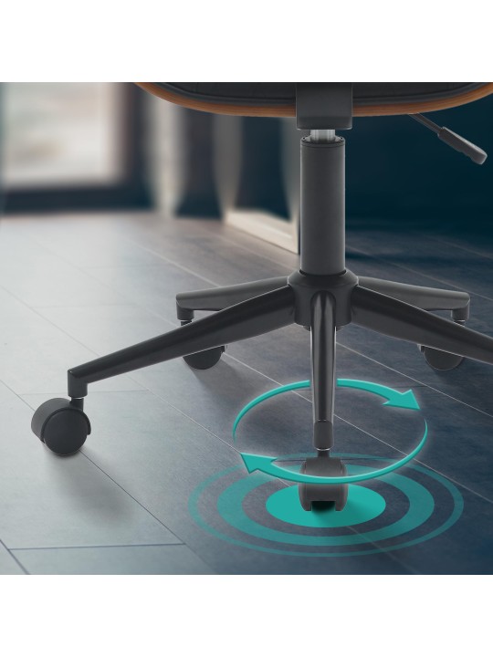 Cadeira de escritório Plover pele sintética, nogueira/preto Cadeira de escritório Plover pele sintética, nogueira/preto