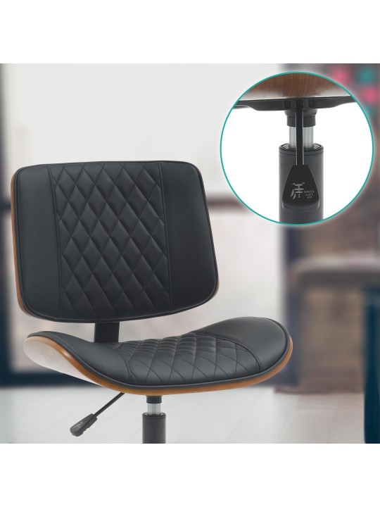 Cadeira de escritório Plover pele sintética, nogueira/preto Cadeira de escritório Plover pele sintética, nogueira/preto