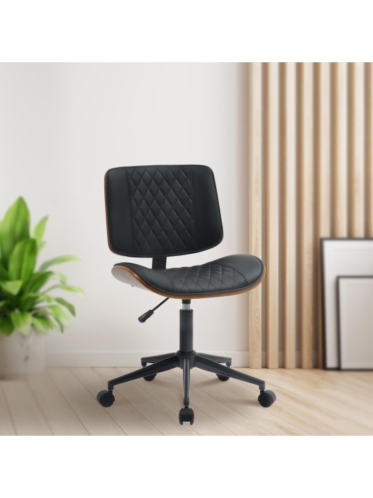 Cadeira de escritório Plover pele sintética, nogueira/preto Cadeira de escritório Plover pele sintética, nogueira/preto