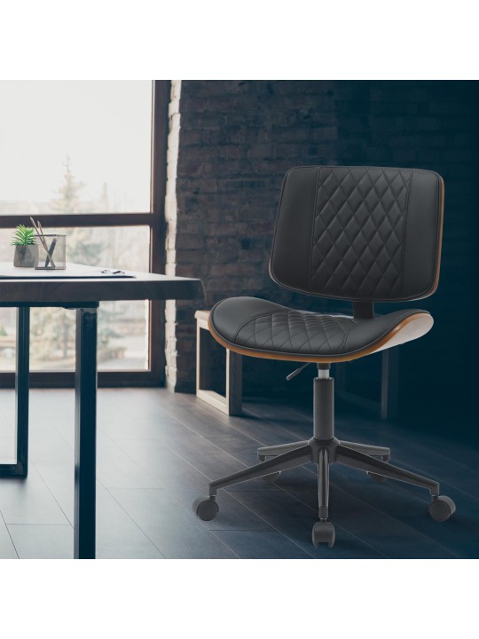 Cadeira de escritório Plover pele sintética, nogueira/preto Cadeira de escritório Plover pele sintética, nogueira/preto