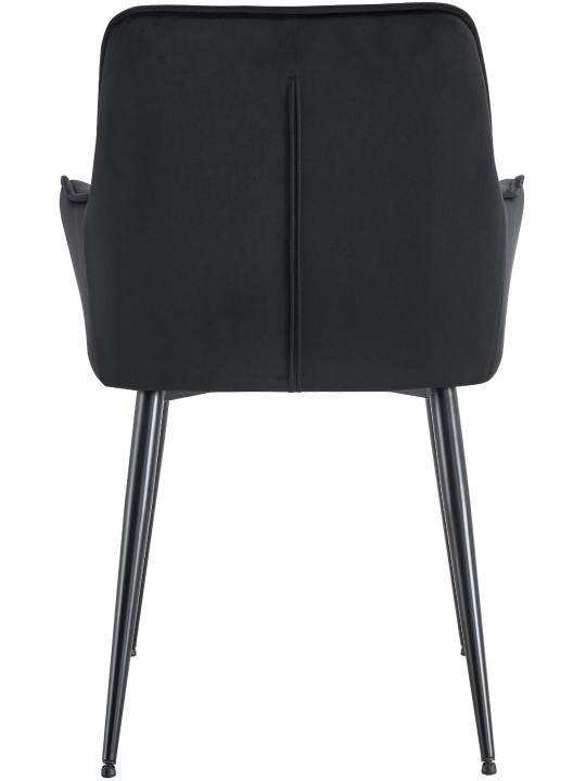 Cadeira de jantar de veludo Ferndale, preto