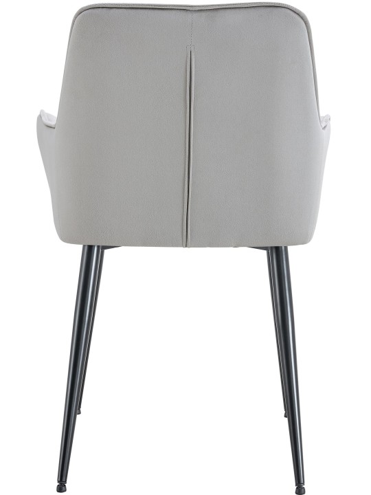 Cadeira de jantar de veludo Ferndale, cinza claro