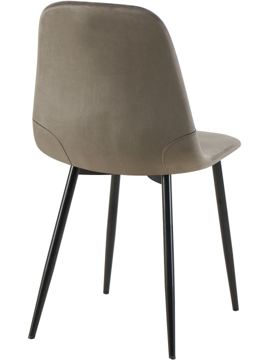 Cadeira de jantar de veludo Baxter, antracite