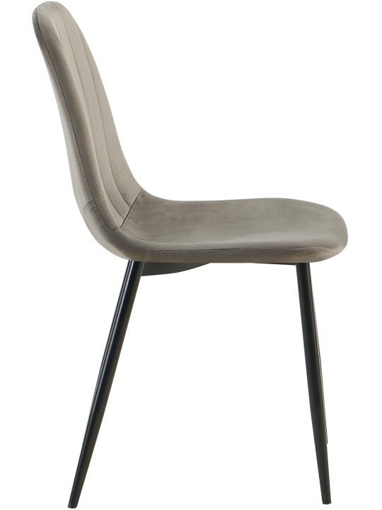 Cadeira de jantar de veludo Baxter, antracite