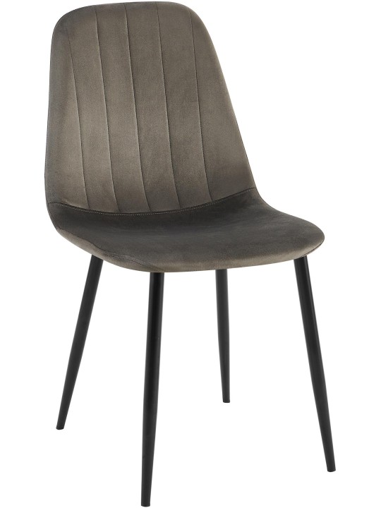 Cadeira de jantar de veludo Baxter, antracite