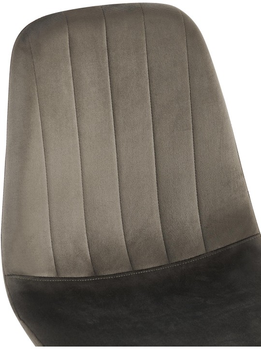 Conjunto de 4 cadeiras de jantar em veludo Baxter, antracite