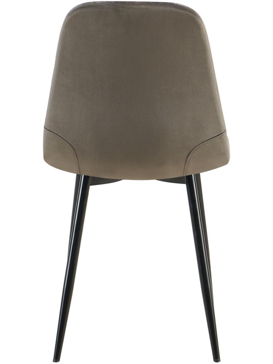 Conjunto de 4 cadeiras de jantar em veludo Baxter, antracite