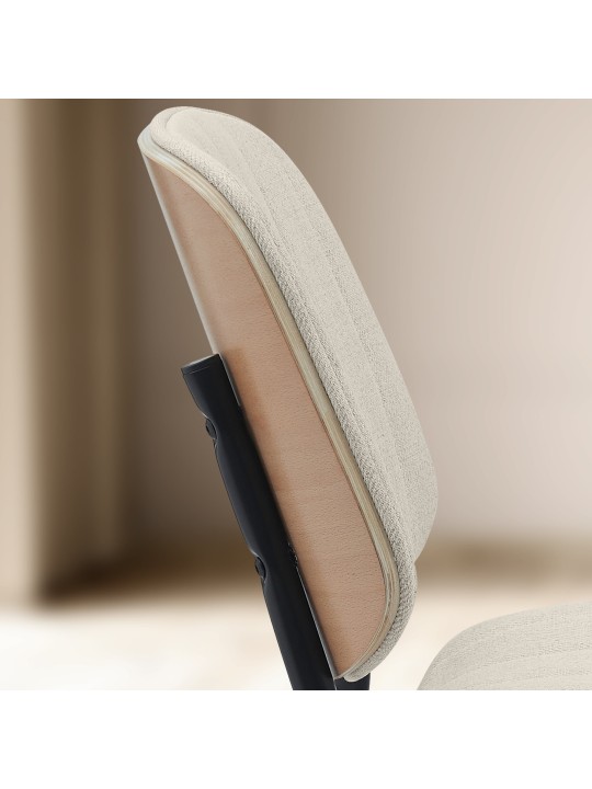 Cadeira para visitantes em tecido Tiffin, natural/creme