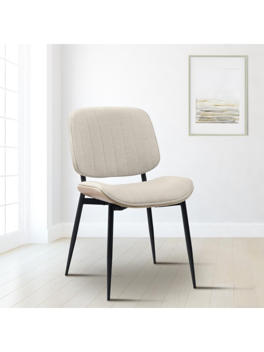 Cadeira para visitantes em tecido Tiffin, natural/creme