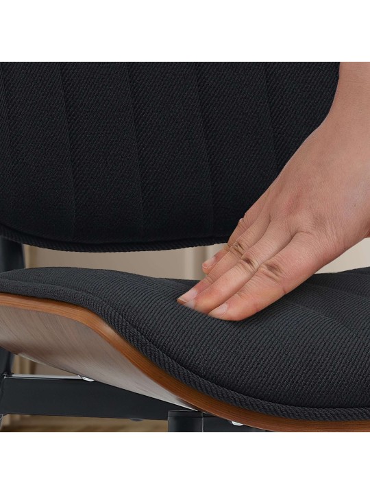 Cadeira para visitantes em tecido Tiffin, nogueira/preto Cadeira para visitantes em tecido Tiffin, nogueira/preto