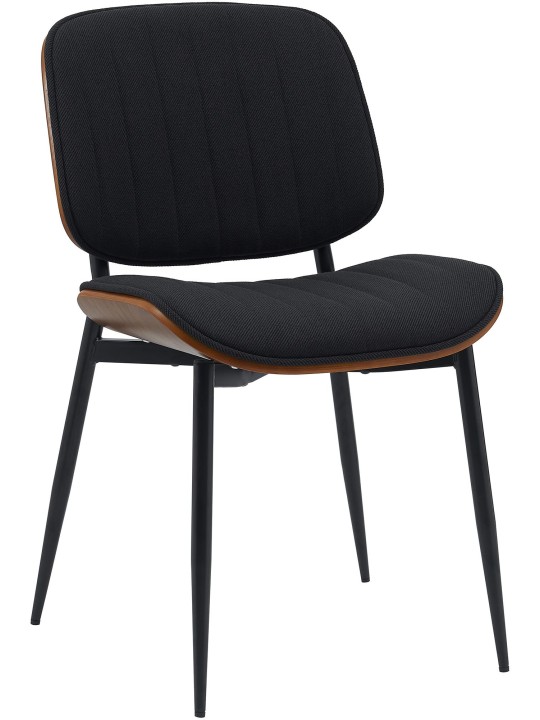 Cadeira para visitantes em tecido Tiffin, nogueira/preto Cadeira para visitantes em tecido Tiffin, nogueira/preto