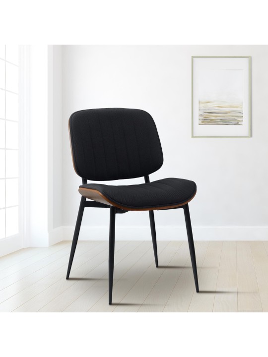 Cadeira para visitantes em tecido Tiffin, nogueira/preto Cadeira para visitantes em tecido Tiffin, nogueira/preto