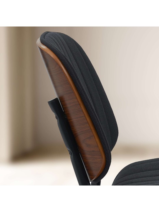 Cadeira para visitantes em tecido Tiffin, nogueira/preto Cadeira para visitantes em tecido Tiffin, nogueira/preto