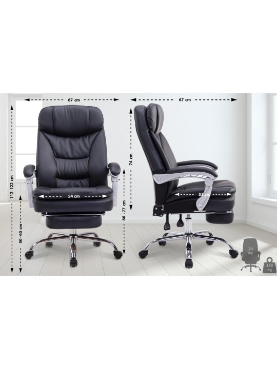 Cadeira de escritório XL Troy, preto