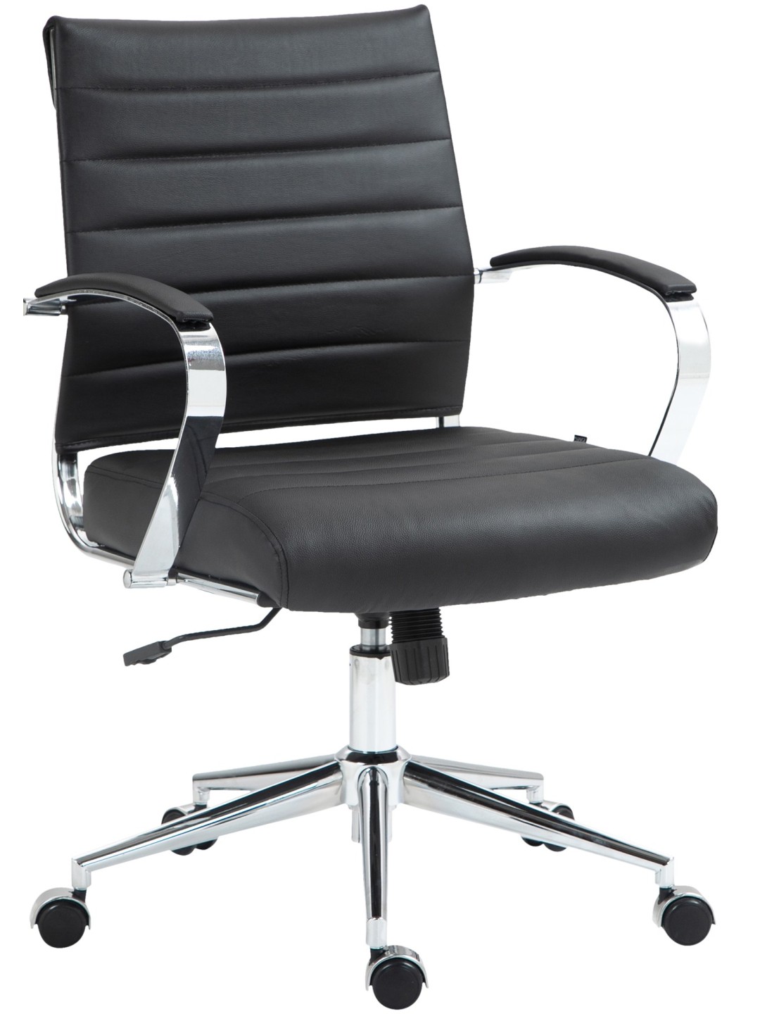 Cadeira de escritório Oakland couro verdadeiro, preto