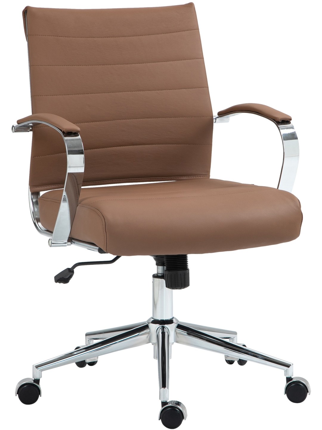 Cadeira de escritório Oakland couro verdadeiro, castanho claro
