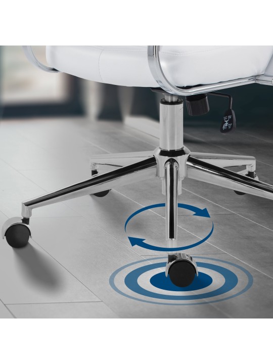 Cadeira de escritório em pele sintética Oakland, branco