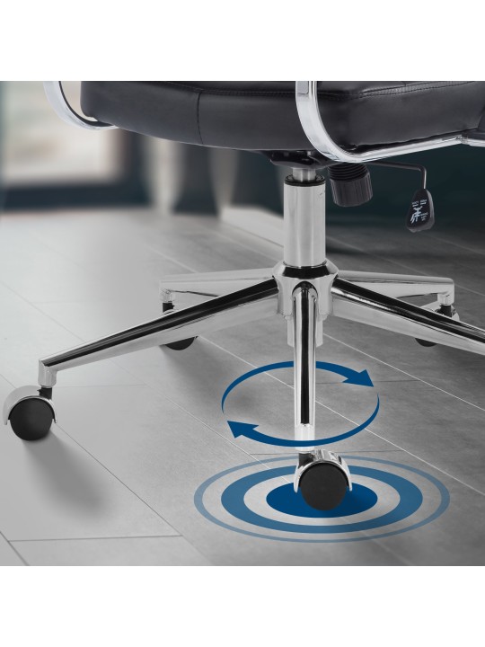 Cadeira de escritório em pele sintética Oakland, preto